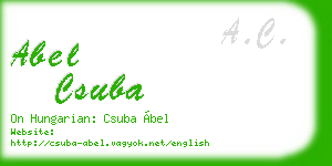 abel csuba business card